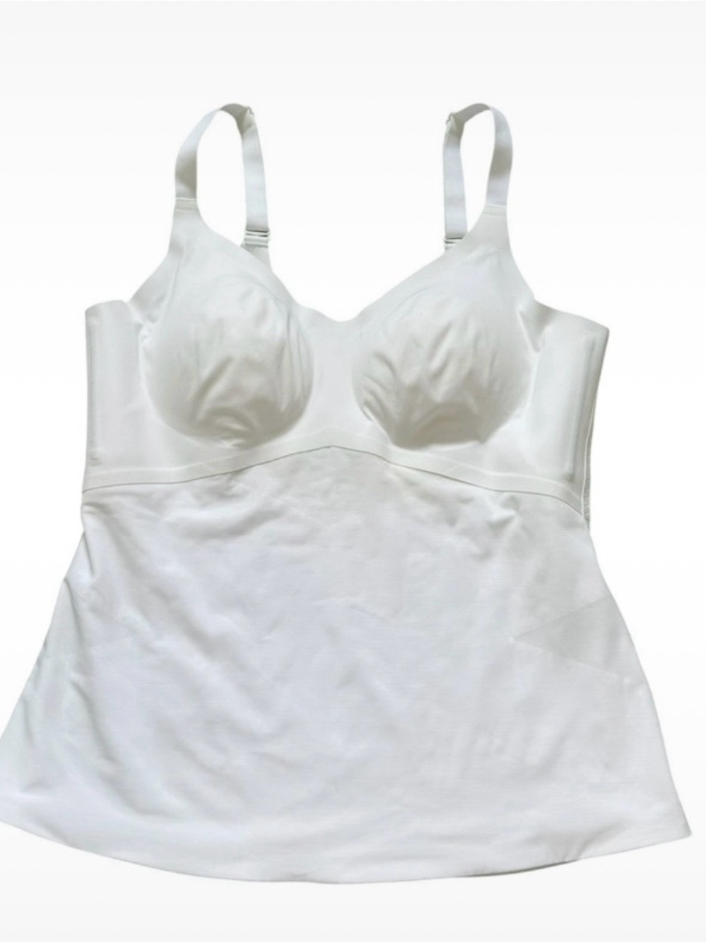 Honeylove White Seamless Shaping Camisole with Built-In Bra